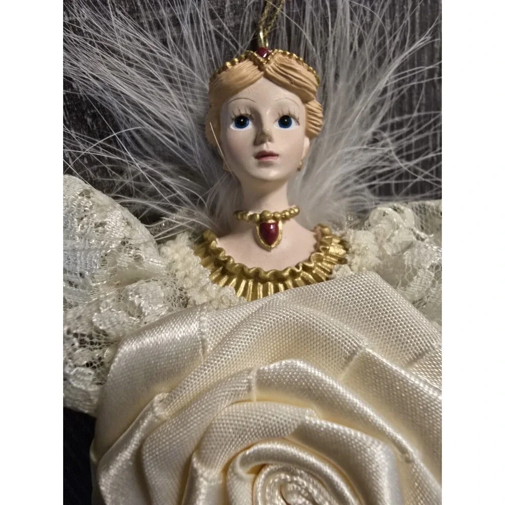 1998‎ Avon Victorian Ladies with Tassel Christmas Ornament EUC